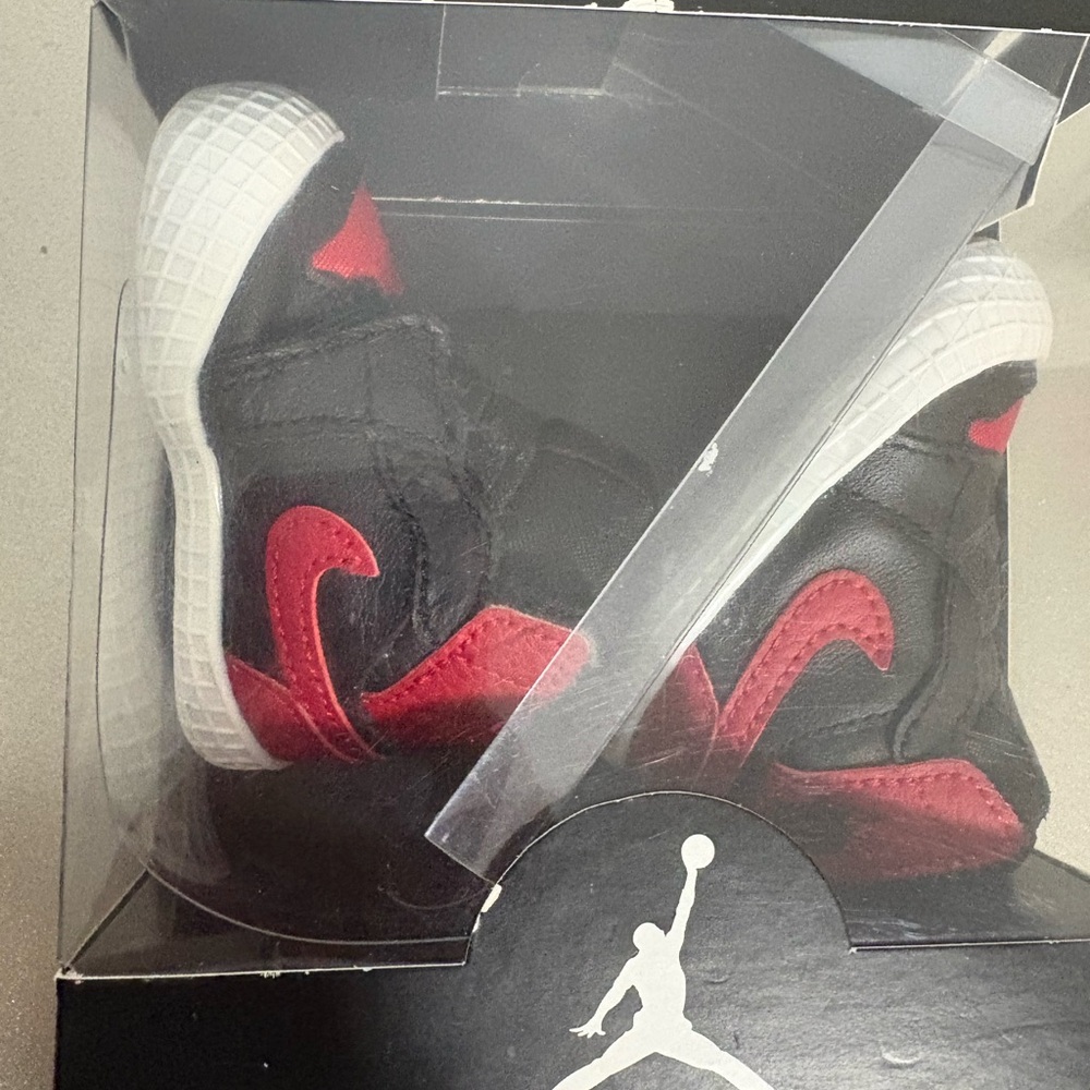 Jordan Kids Black and Red Sneakers
